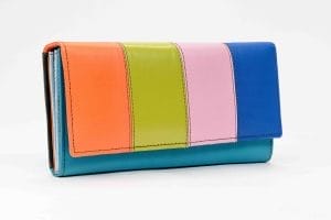 2024100092 01 Rainbow wallet Kosaleather