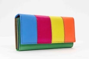 2024100095 01 Rainbow wallet Kosaleather